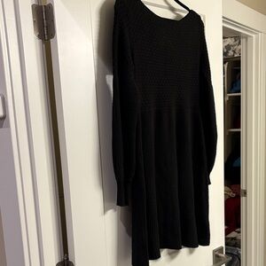 SHEIN Black Long Sleeve Dress